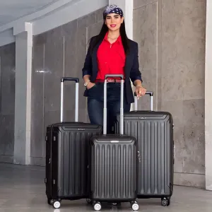 چمدان وارداتی کرون مدل CROWN-40164 SERIES سری 3 عددی