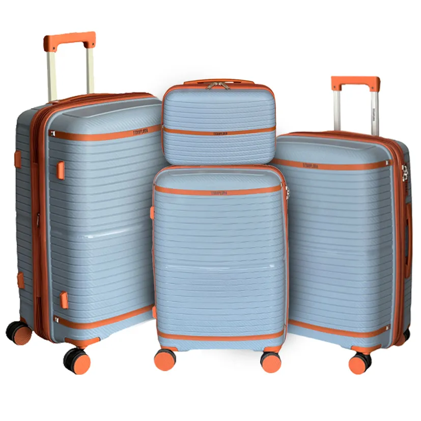 چمدان شیک تیتان پلورا مدل TITANPLORA - TP6666 TRAVEL IN STYLE سری 4 عددی (کیف آرایشی هدیه)