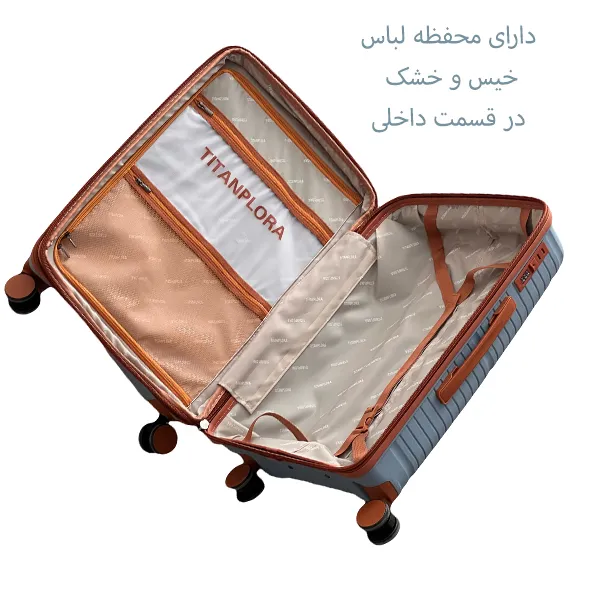 چمدان سامسونایت تیتان پلورا مدل TITANPLORA - TP6666 TRAVEL IN STYLE سری 4 عددی (کیف آرایشی هدیه)