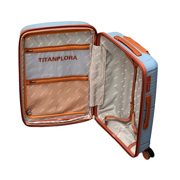 خرید ارزان ترین چمدان نشکن تیتان پلورا مدل TITANPLORA - TP6666 TRAVEL IN STYLE سری 4 عددی (کیف آرایشی هدیه)