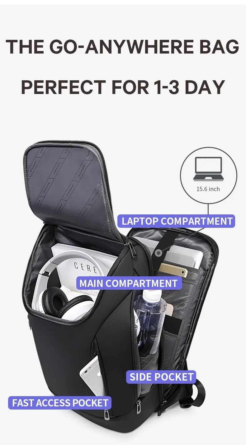 کوله پشتی اورجینال بنج Bange مدل BG2517 مناسب لپ تاپ 15.6 اینچی