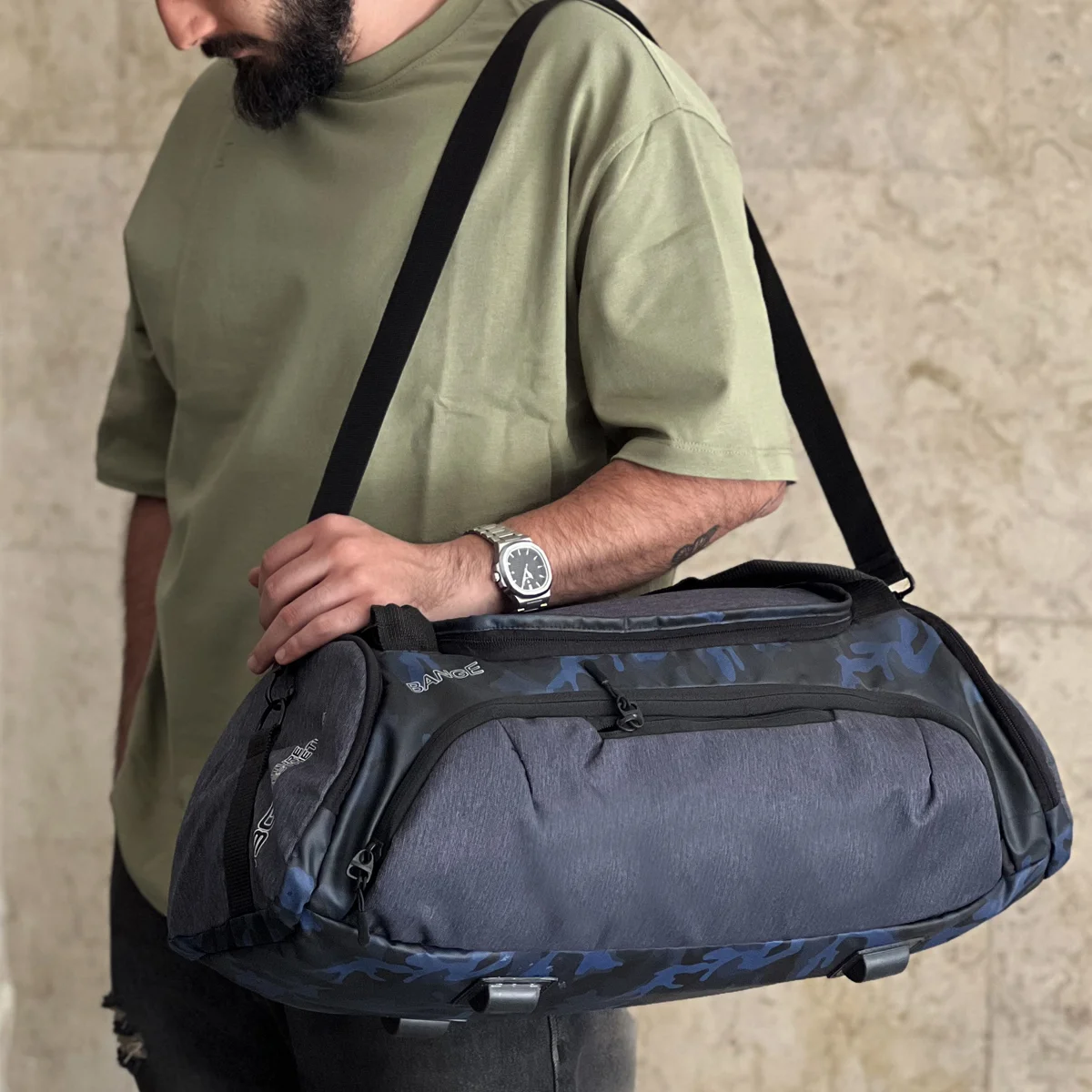 خرید ساک ورزشی بنج قابل تبدیل به کوله مدل&nbsp; BANGE - BG7561 SPORTING TIME