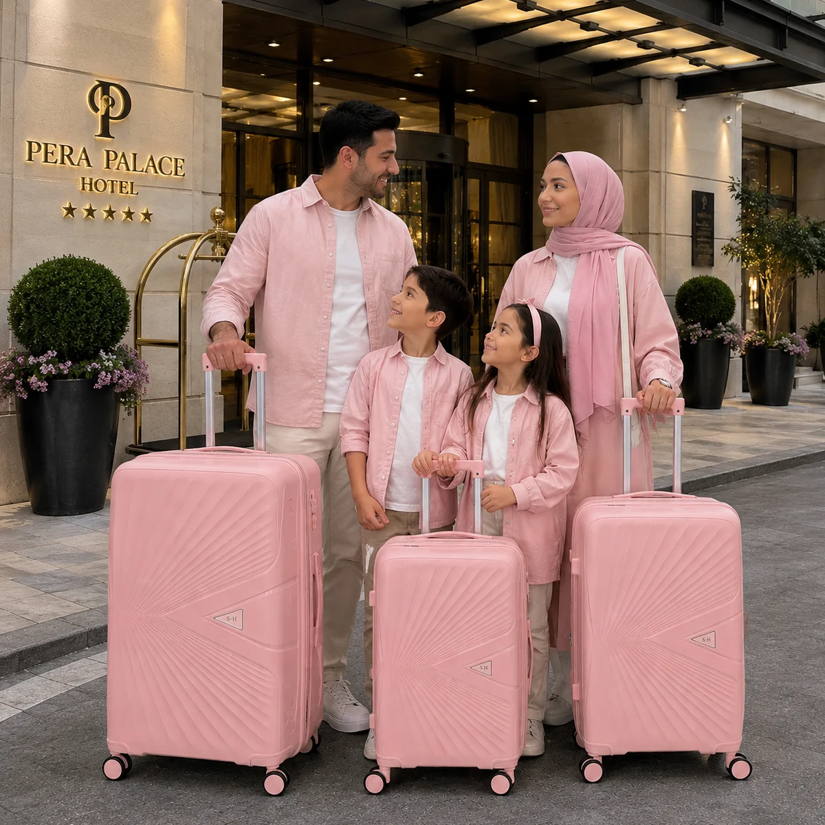 چمدان نشکن فشن مدل FASHION - FSN6969 سری 4 عددی (کیف آرایشی هدیه)