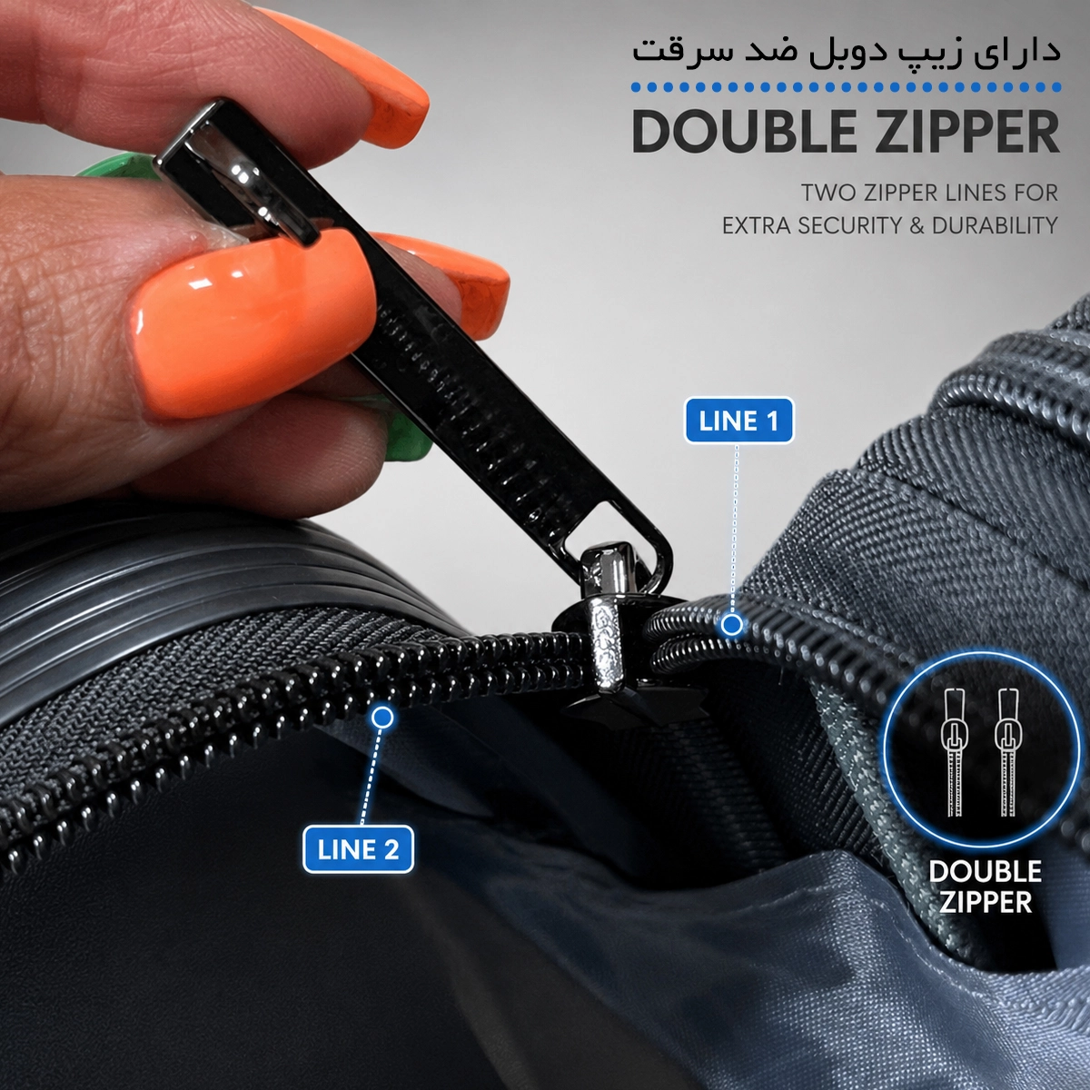 چمدان ضد سرقت گوگانا مدل GOOGANA-GOOG403020Series Premium Protection