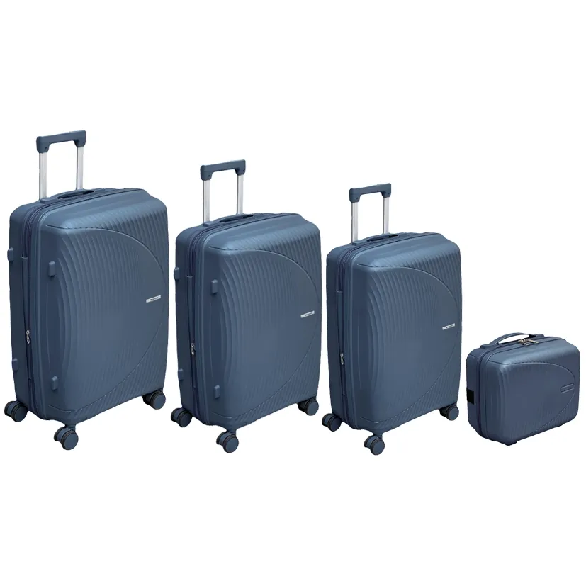 چمدان نشکن مندوزا مدل MENDOZA - MDZ608 SERIES سری 4 عددی (به همراه چمدان آرایشی هدیه)