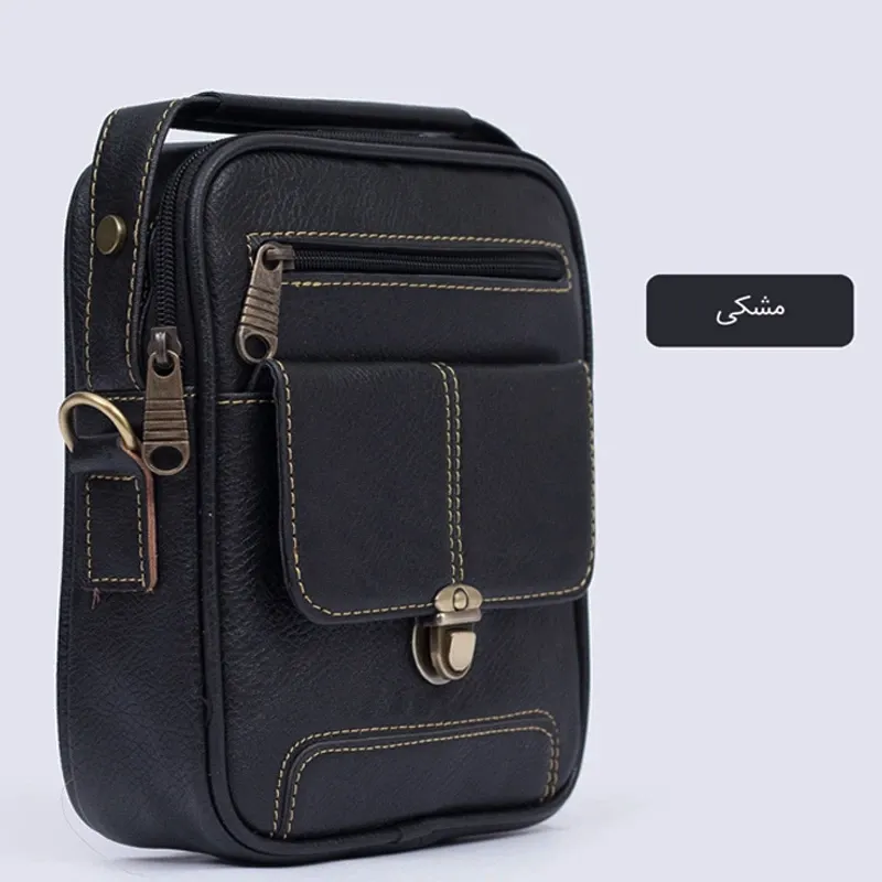 خرید عمده کیف دوشی چرمی مدل MSN638 LEATHER BAG