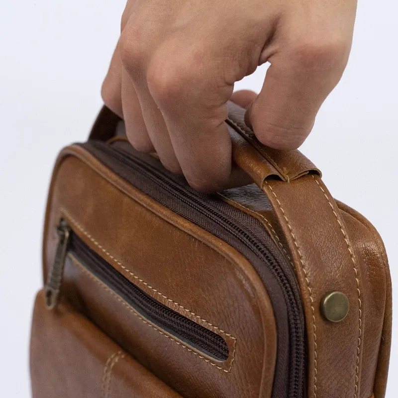 کیف چرمی ارزان هدیه مدل MSN638 LEATHER BAG