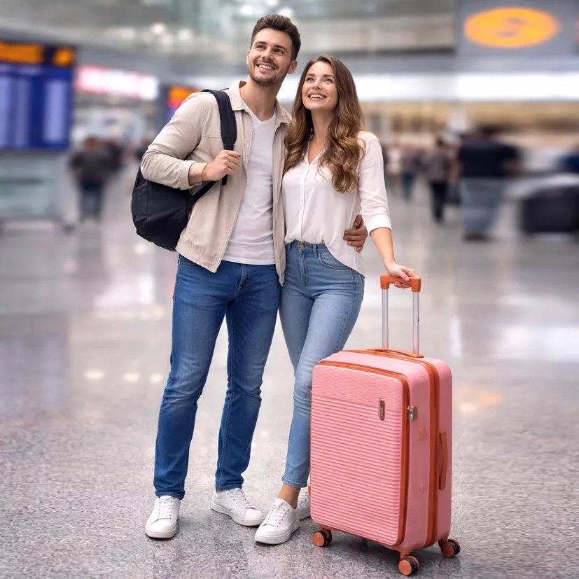 چمدان نشکن اسپید مدل SPEED-SPD213 SERIES سری 4 عددی (به همراه چمدان آرایشی هدیه)