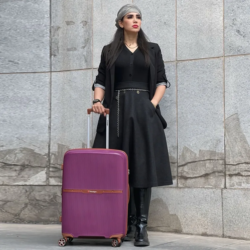 چمدان عروس تراولگو مدل TRAVEL GO - TV7575M TRIP TIME MEDIUM سایز متوسط